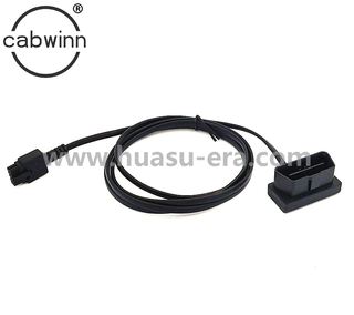 OBDII 16P J1962公头 转 molex3.0 2*5P 公头 GBS 追踪电缆扁平线